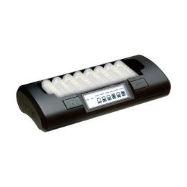 Cargador MH-C801D portátil para 8 baterías AA / AAA Powerex