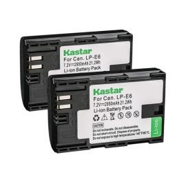 Kit de 2 Bateria Kastar LP-E6 Canon 6D 7D