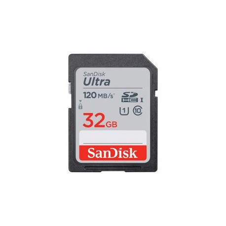 Tarjeta de Memoria SD 32GB Ultra Sandisk 120 MB/s Clase 10