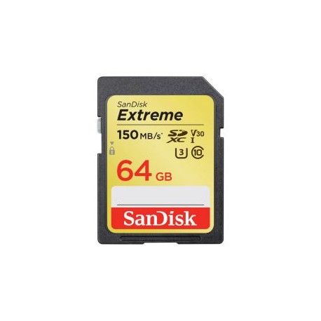 Tarjeta de Memoria SD 64GB 150MB/s SanDisk Extreme