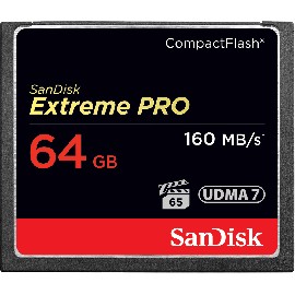 Tarjeta de Memoria Compact Flash 64GB Sandisk Extreme Pro 160 MB/s
