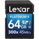 Tarjeta de memoria Lexar 64gb SDXC 300x UHS- l Clase 10 platinum