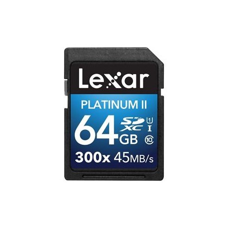 Tarjeta de memoria Lexar 64gb SDXC 300x UHS- l Clase 10 platinum