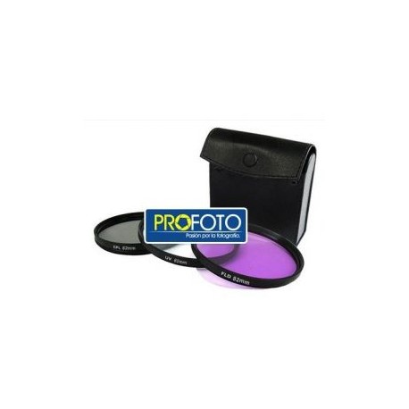 Kit Starter de 3 Filtros 52mm Uv, Polarizado Y FLD con estuche