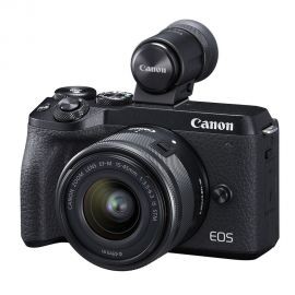 Cámara Canon EOS M6 Mark II Mirrorless con EF-M 15-45mm IS STM y visor EVF