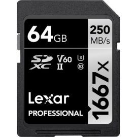 Tarjeta de memoria Lexar 64gb SDXC 1667x UHS-II V60 U3