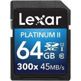 Tarjeta de memoria Lexar 64gb SDXC 300x UHS- l Clase 10 platinum